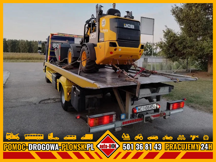 Laweta Płońsk - transport na lawecie maszyn budowlanych Płońsk