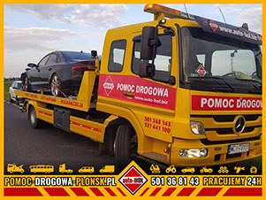 pomoc drogowa TIR Płońsk - transport na lawecie samochodów osobowych ciężarowych busów samochodów dostawczych Płońsk Sochaczew Glinojeck