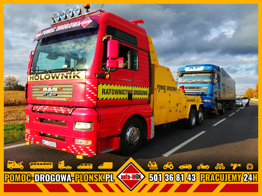 Holownik ciężarowy Płońsk - hoklowanie samcochodów ciężarowych i autibusów Półońsk